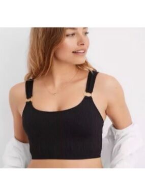 Offline By Aerie Sports Bra Black Unpadded Support Stretch Sports Bra Size M